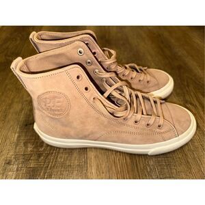 PF Flyers Women's 9.5 Center Hi Tan Leather Suede Sneaker
